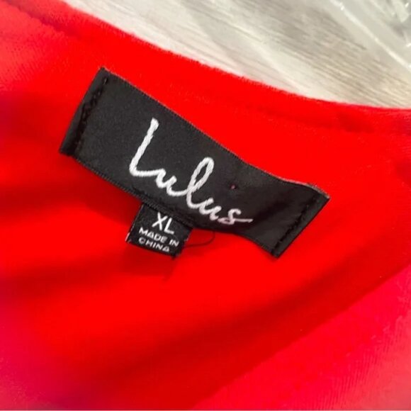 Lulus red bell sleeve dress, XL - Picture 5 of 6